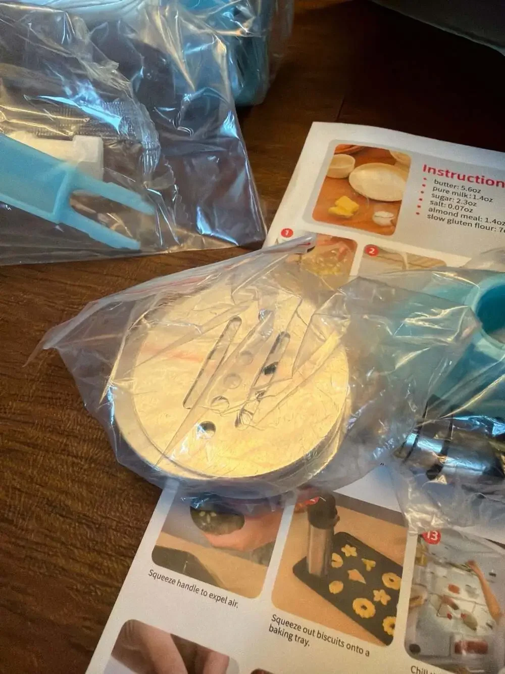 JAYVAR Stainless Steel Cookie Press Set with 13 Discs and 8 Nozzles‎